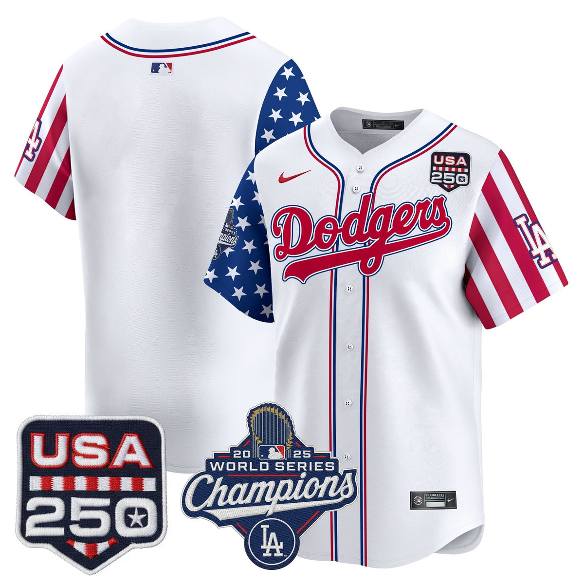 Los Angeles "Dodgers America250" Edition Vapor Premier Limited Jersey V2 - Stitched-Cuztomshoes