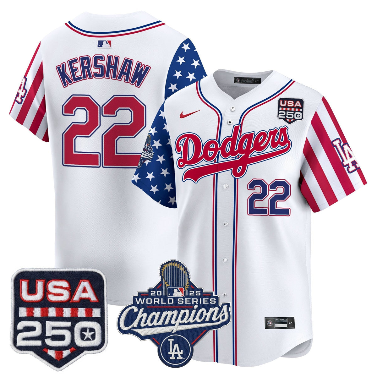 Los Angeles "Dodgers America250" Edition Vapor Premier Limited Jersey V2 - Stitched-Cuztomshoes