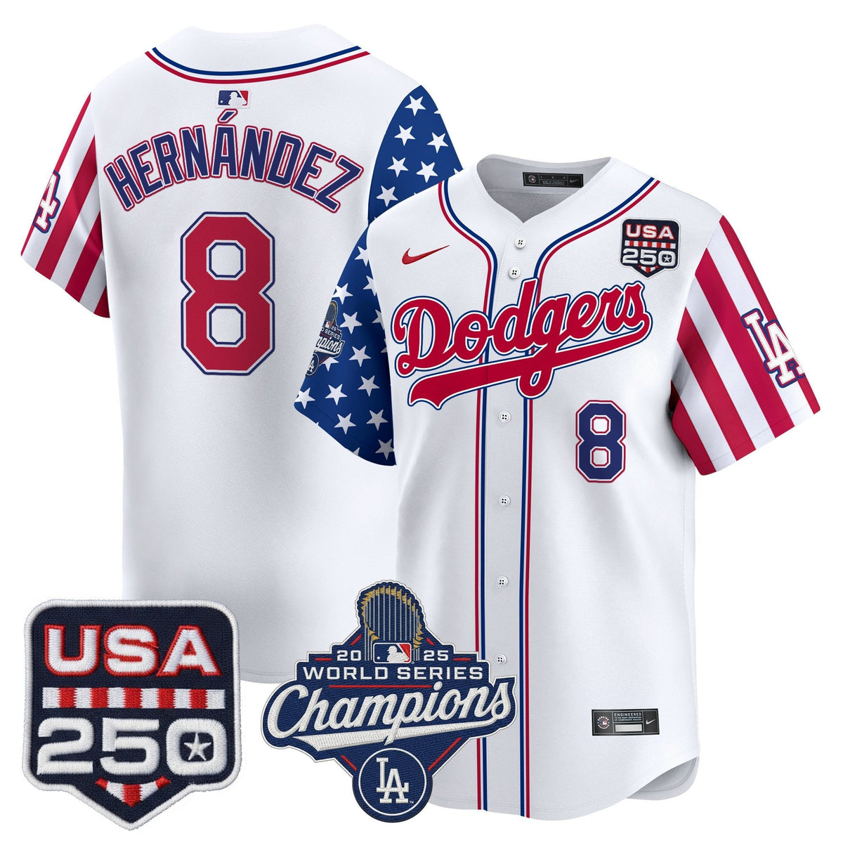 Los Angeles "Dodgers America250" Edition Vapor Premier Limited Jersey V2 - Stitched-Cuztomshoes