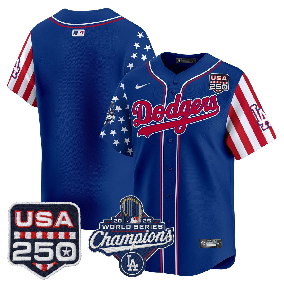 Los Angeles "Dodgers America250" Edition Vapor Premier Limited Jersey V2 - Stitched-Cuztomshoes