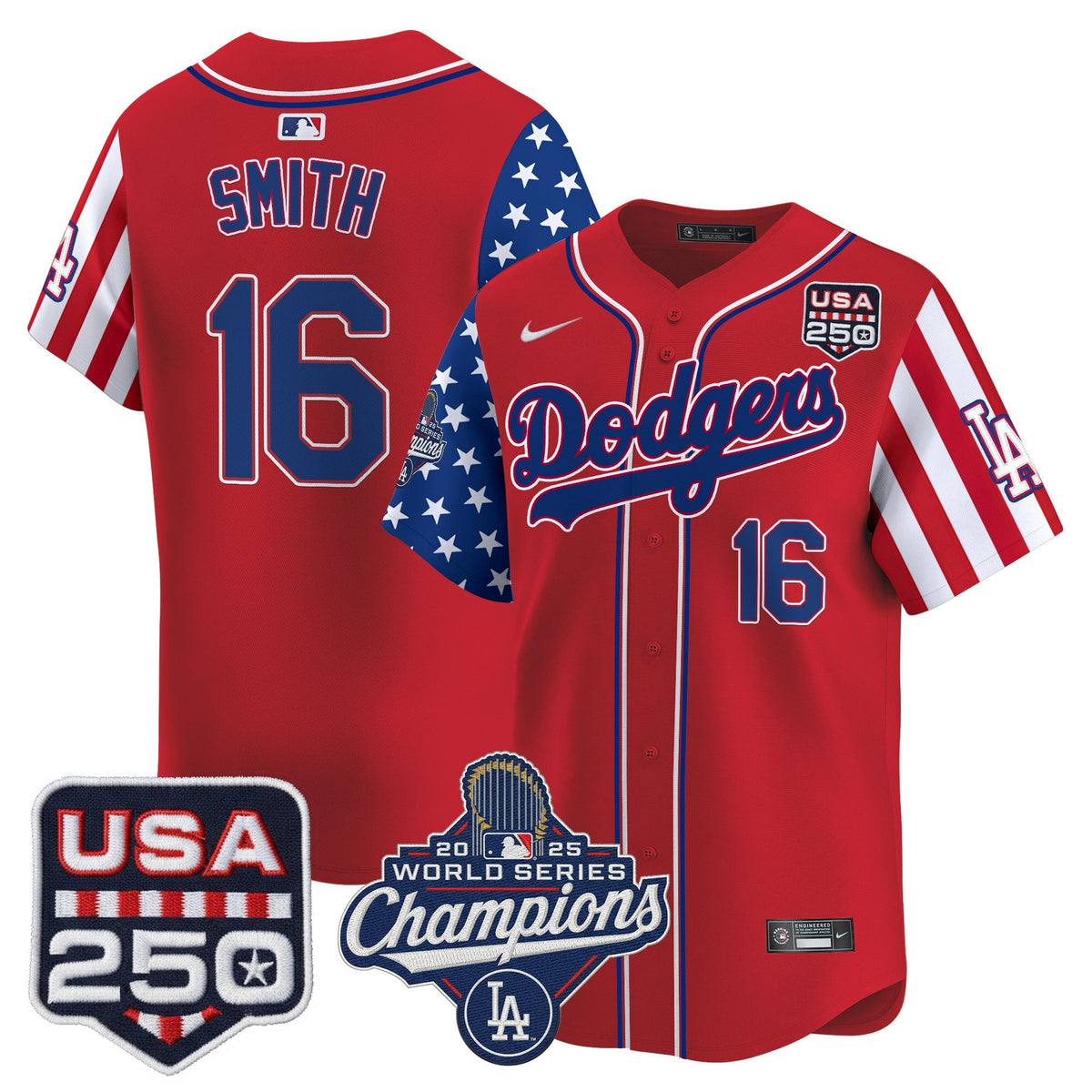 Los Angeles "Dodgers America250" Edition Vapor Premier Limited Jersey V2 - Stitched-Cuztomshoes