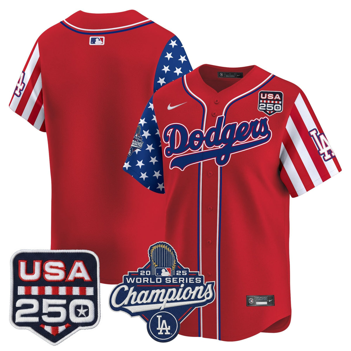 Los Angeles "Dodgers America250" Edition Vapor Premier Limited Jersey V2 - Stitched-Cuztomshoes
