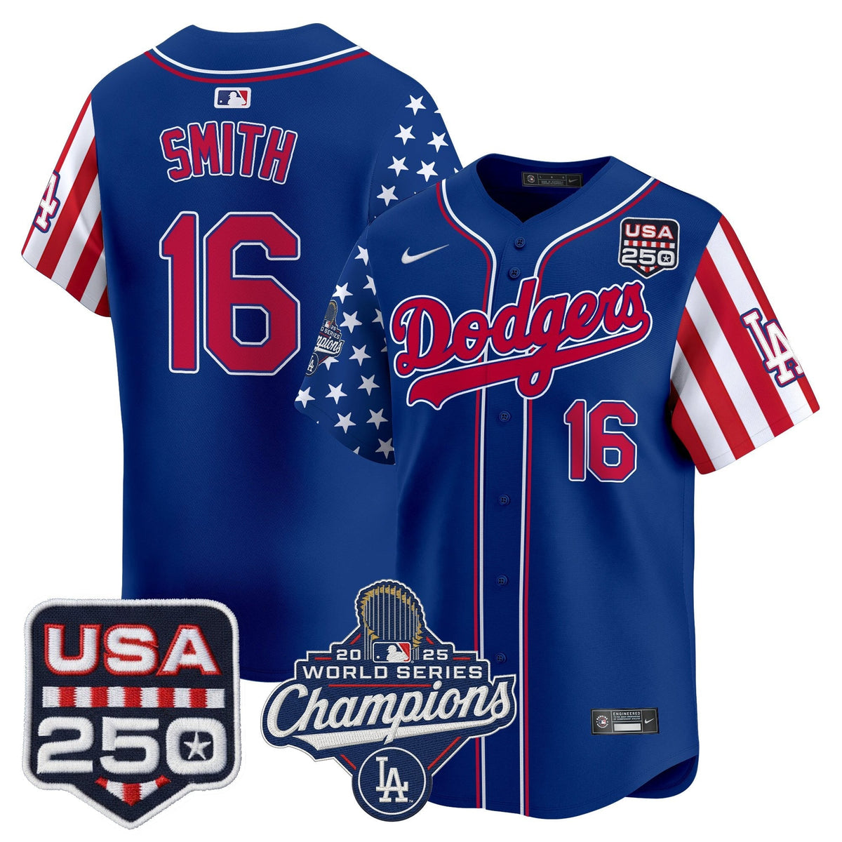 Los Angeles "Dodgers America250" Edition Vapor Premier Limited Jersey V2 - Stitched-Cuztomshoes