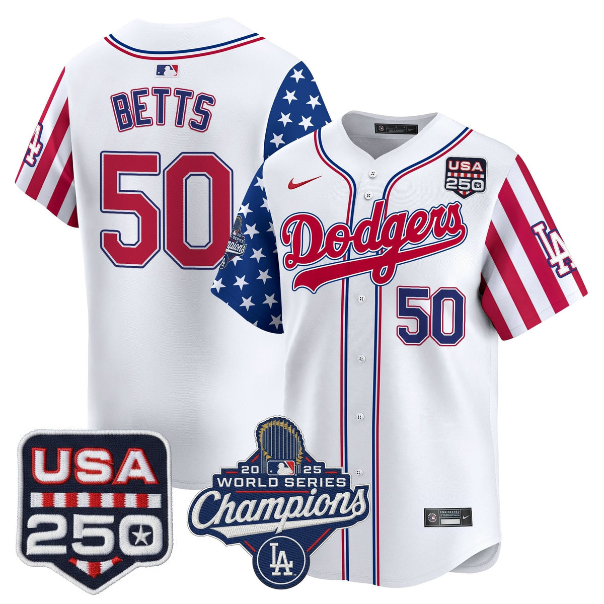 Los Angeles "Dodgers America250" Edition Vapor Premier Limited Jersey V2 - Stitched-Cuztomshoes