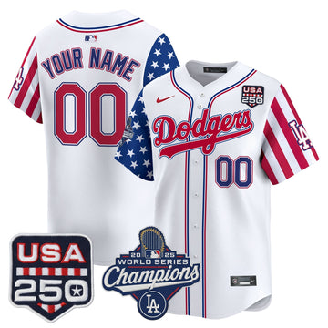 Los Angeles Dodgers "America250 Edition" Vapor Premier Limited Custom Jersey V2 - Stitched-Cuztomshoes