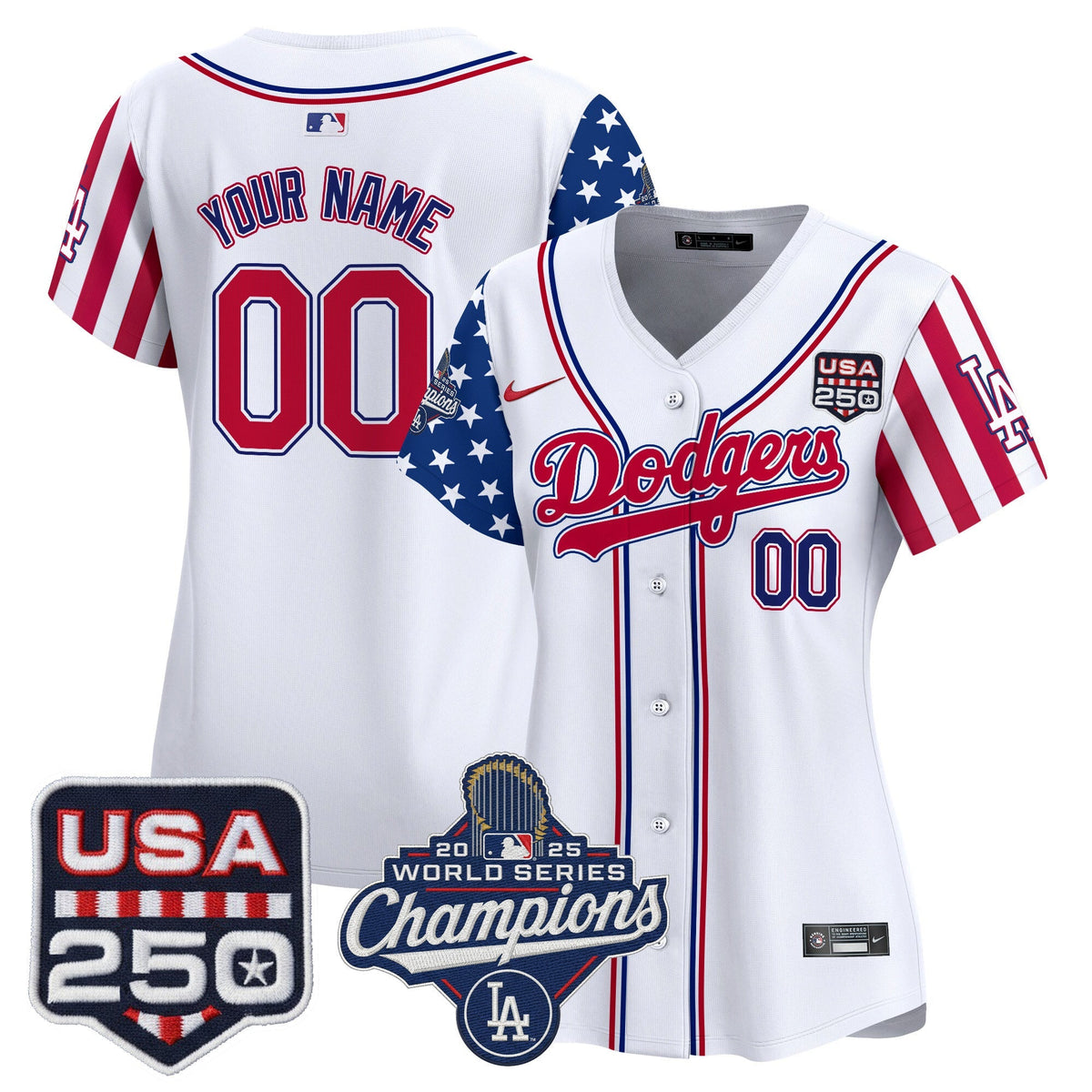 Los Angeles Dodgers "America250 Edition" Vapor Premier Limited Custom Jersey V2 - Stitched-Cuztomshoes