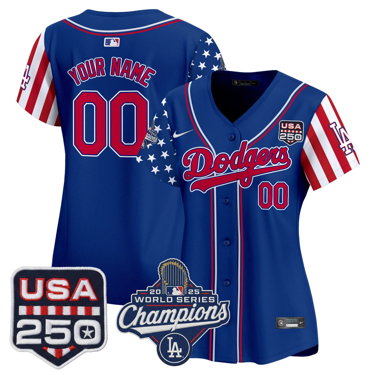 Los Angeles Dodgers "America250 Edition" Vapor Premier Limited Custom Jersey V2 - Stitched-Cuztomshoes
