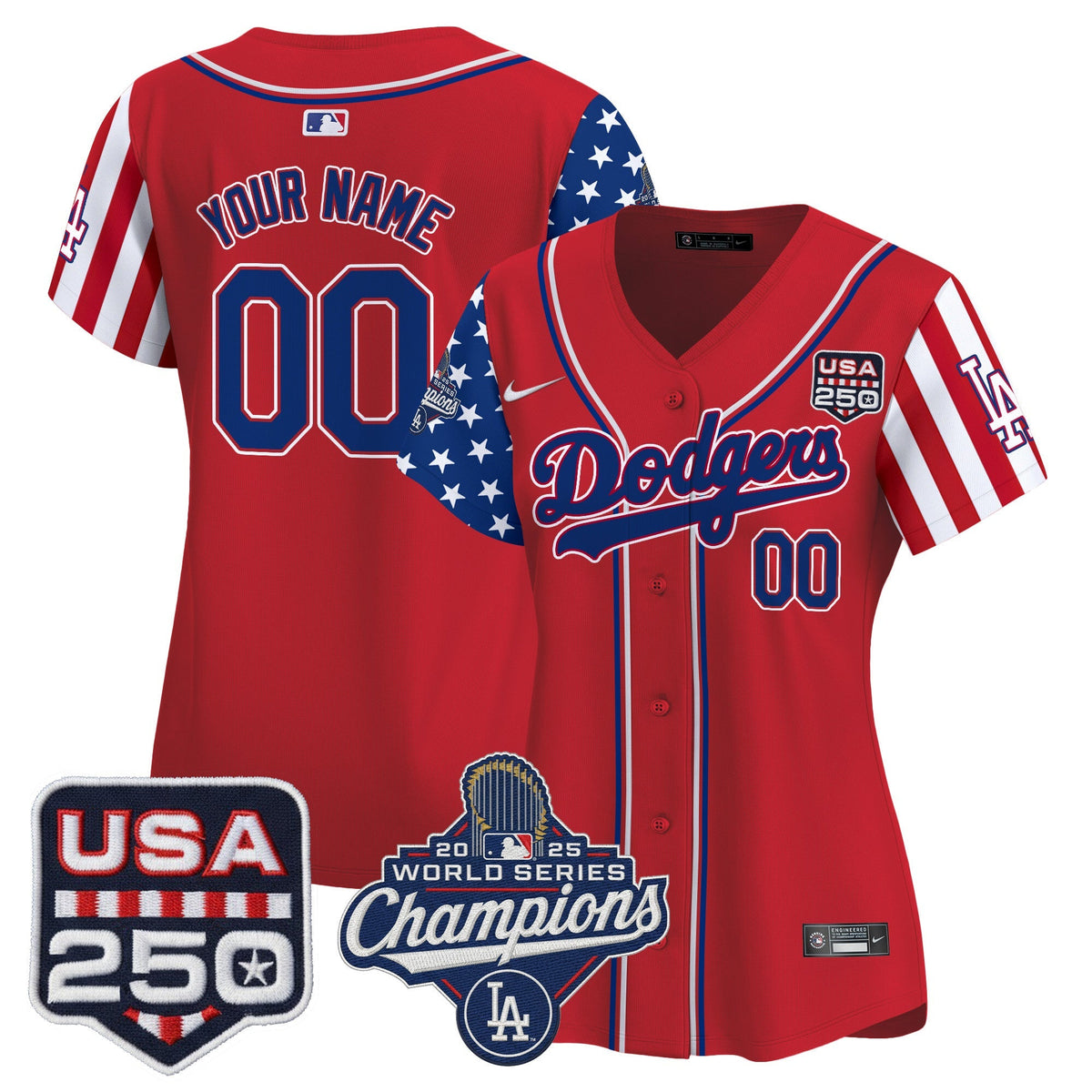 Los Angeles Dodgers "America250 Edition" Vapor Premier Limited Custom Jersey V2 - Stitched-Cuztomshoes