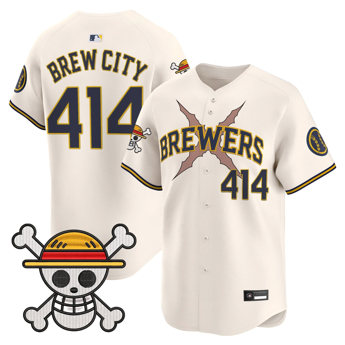 Milwaukee Brewers x OP Vapor Premier Limited Jersey - Stitched