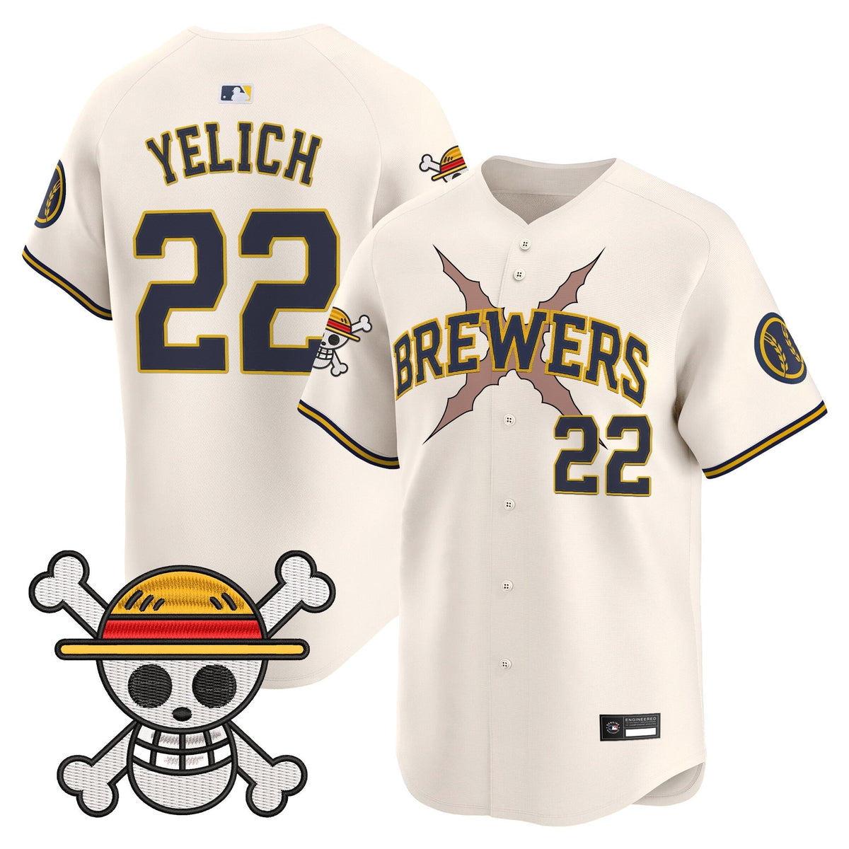 Milwaukee Brewers x OP Vapor Premier Limited Jersey - Stitched