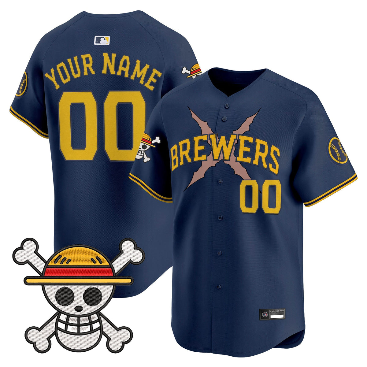 Milwaukee Brewers x OP Vapor Premier Limited Custom Jersey - Stitched-Cuztomshoes