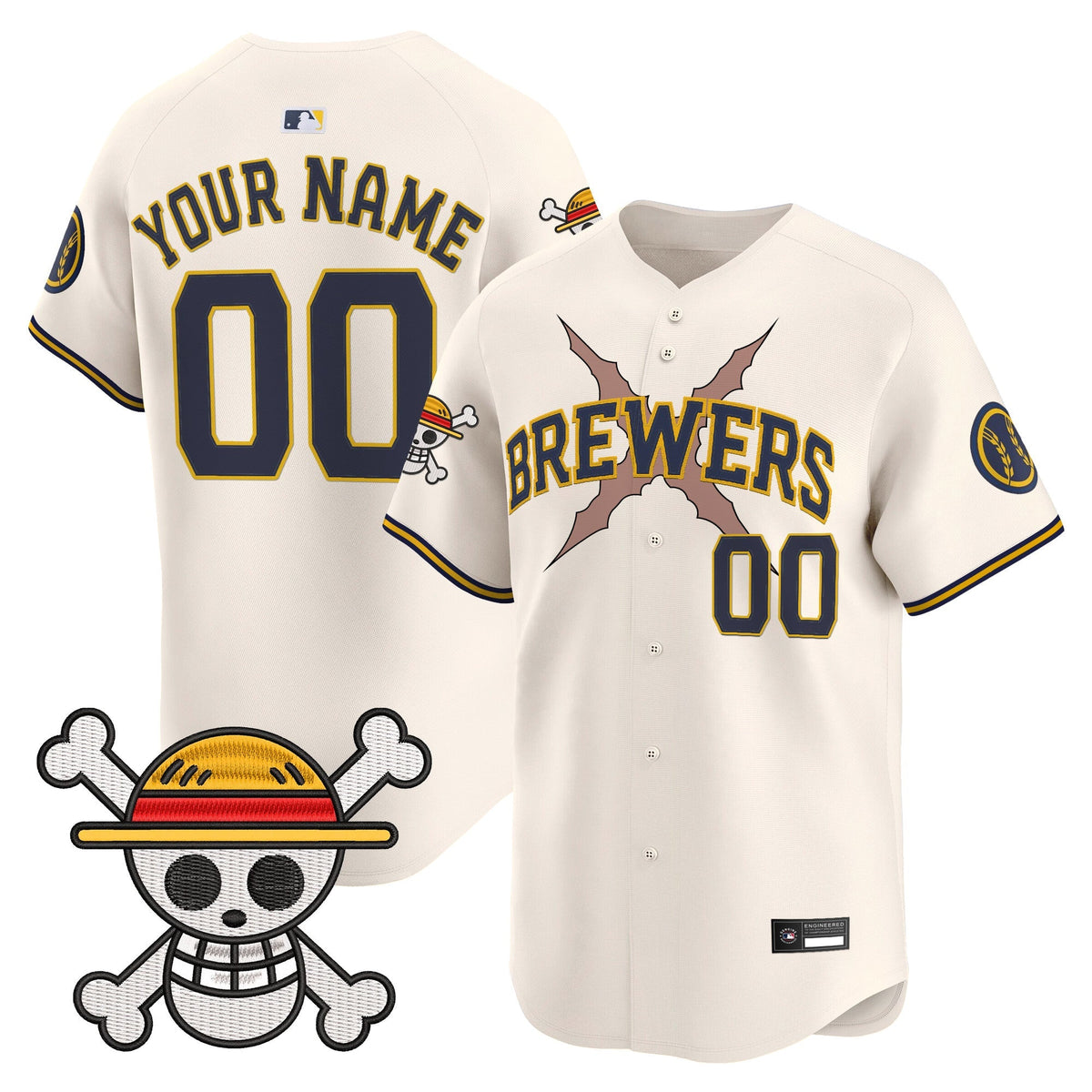 Milwaukee Brewers x OP Vapor Premier Limited Custom Jersey - Stitched-Cuztomshoes