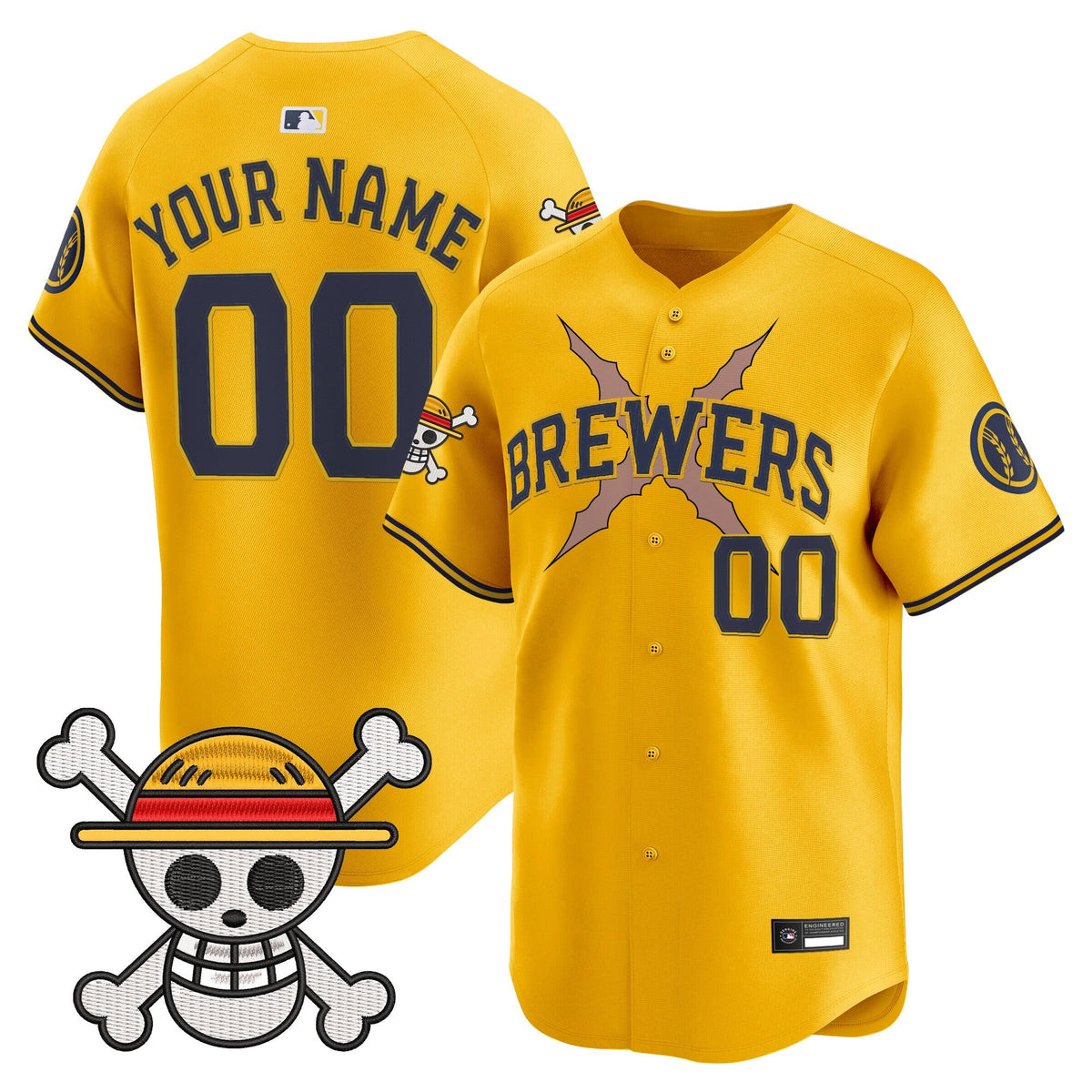Milwaukee Brewers x OP Vapor Premier Limited Custom Jersey - Stitched-Cuztomshoes