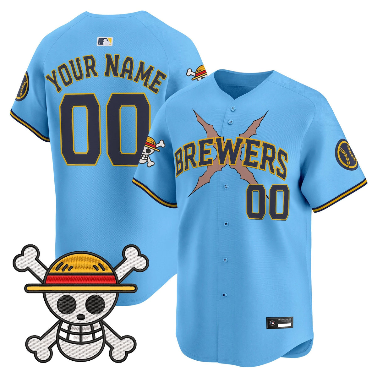 Milwaukee Brewers x OP Vapor Premier Limited Custom Jersey - Stitched-Cuztomshoes