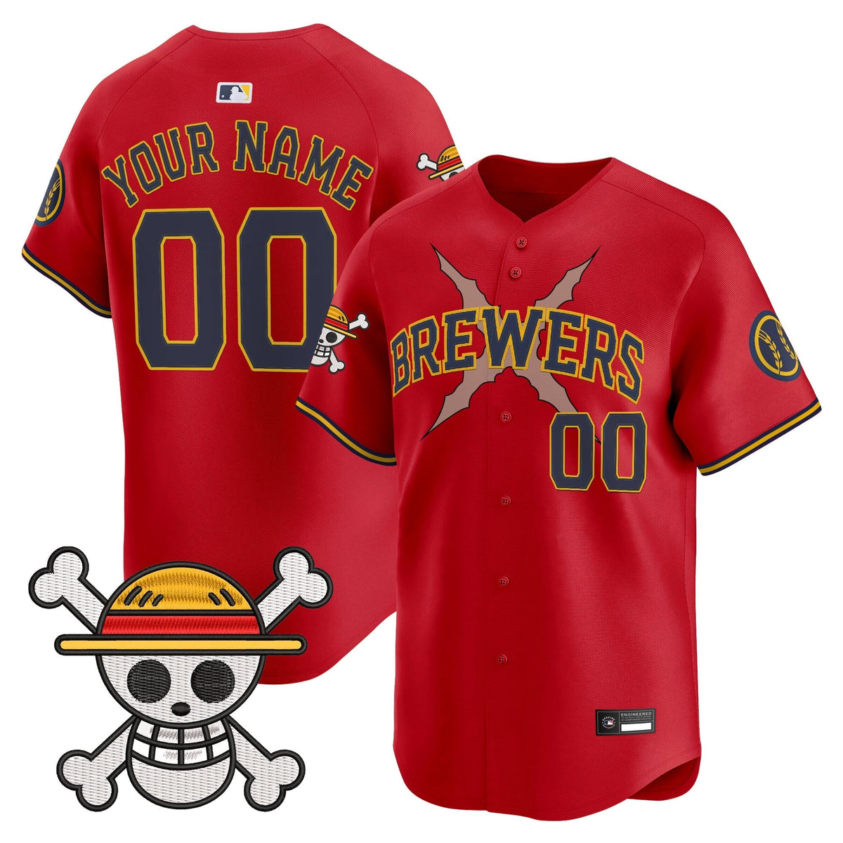 Milwaukee Brewers x OP Vapor Premier Limited Custom Jersey - Stitched-Cuztomshoes