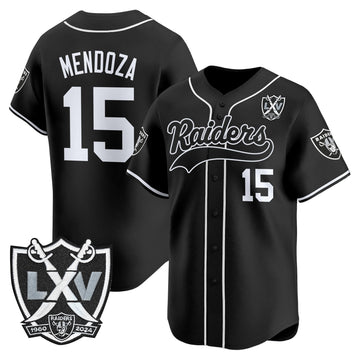 Las Vegas Raiders 65th Anniversary Patch Vapor Baseball Jersey - Stitched-Cuztomshoes