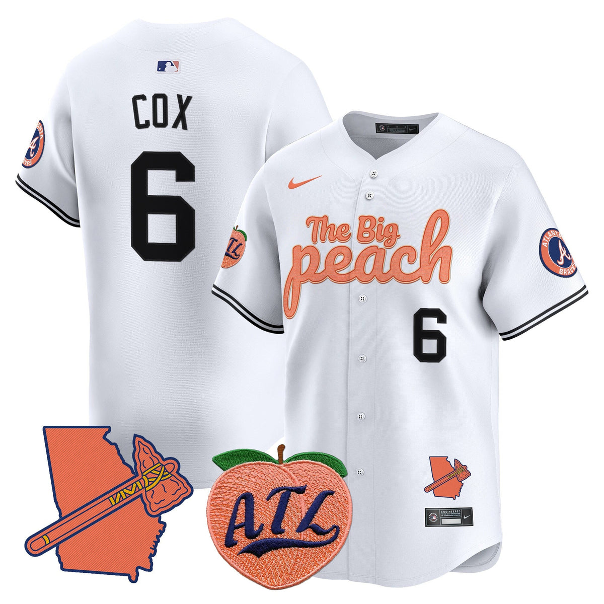 Atlanta Braves The Big Peach Vapor Premier Limited Jersey - Stitched