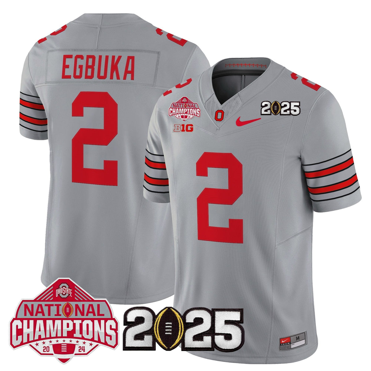Ohio State Buckeyes 2026 "Tunnel Vision" National Champions Patch Vapor Limited Jersey - Stitched