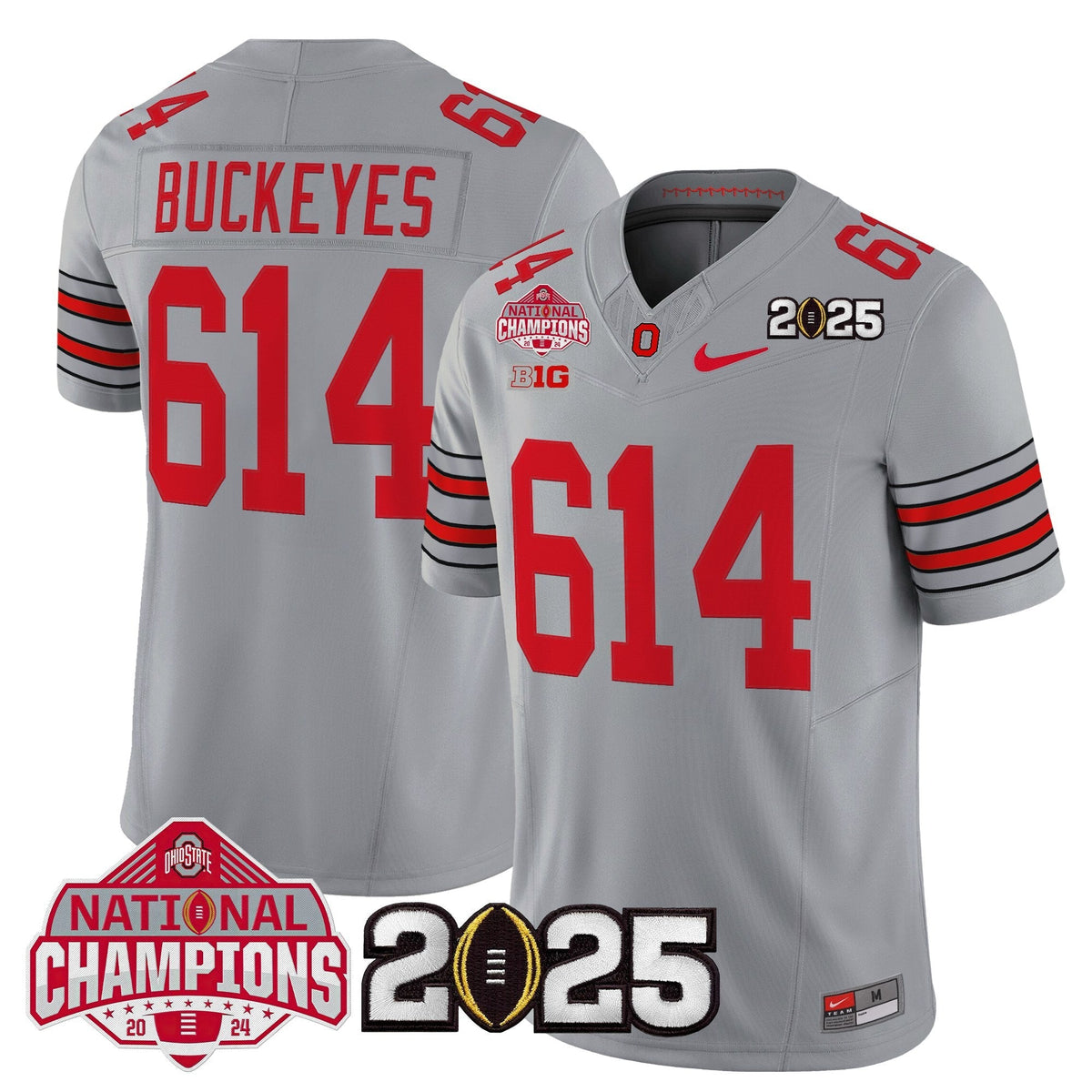 Ohio State Buckeyes 2026 "Tunnel Vision" National Champions Patch Vapor Limited Jersey - Stitched