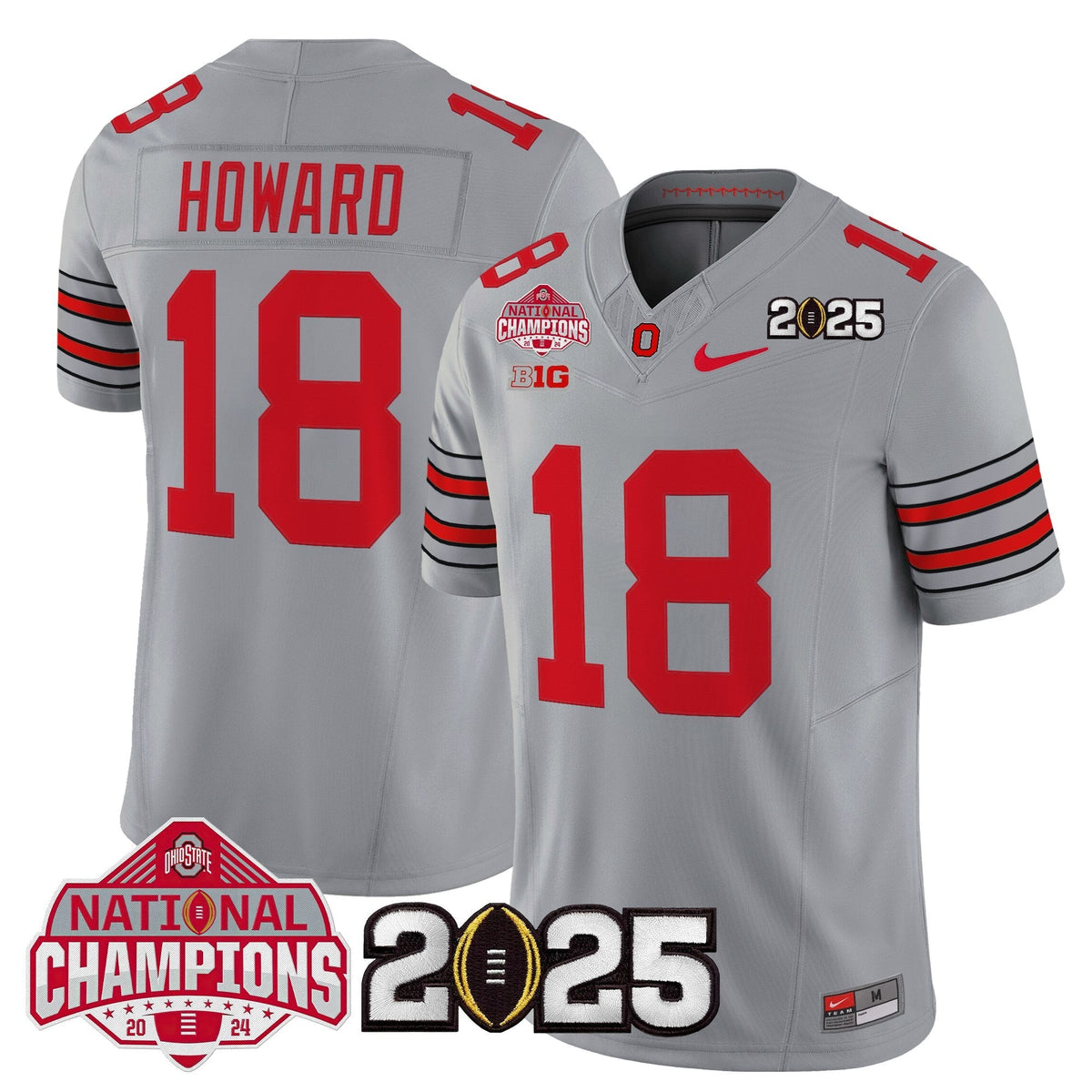 Ohio State Buckeyes 2026 "Tunnel Vision" National Champions Patch Vapor Limited Jersey - Stitched