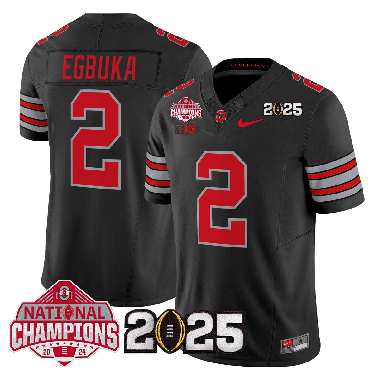 Ohio State Buckeyes 2026 "Tunnel Vision" National Champions Patch Vapor Limited Jersey - Stitched