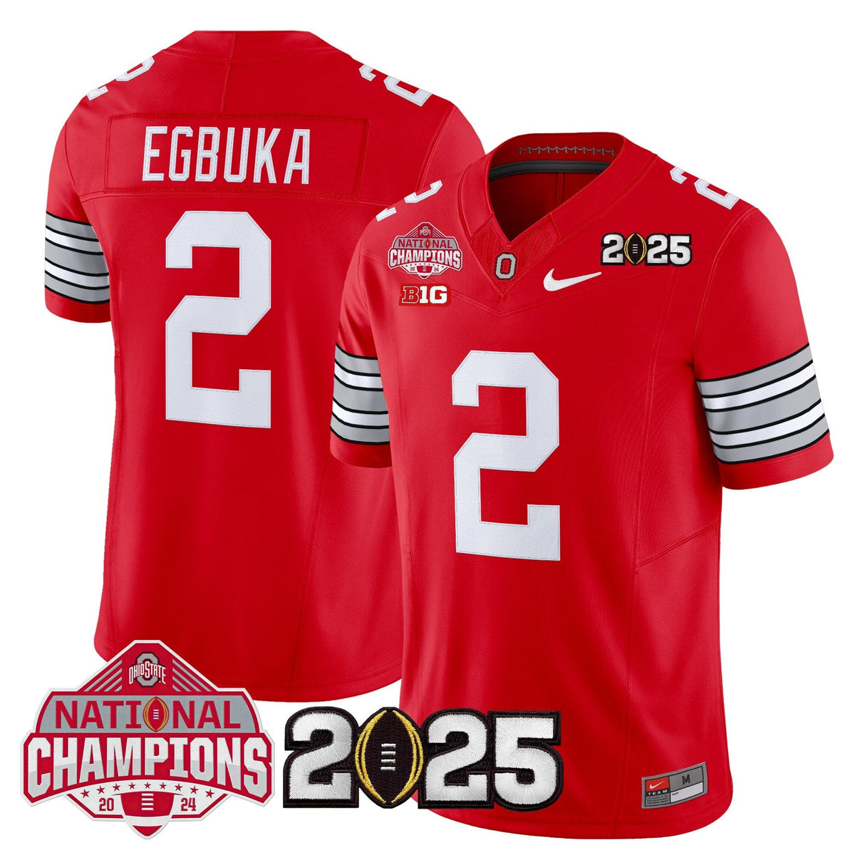 Ohio State Buckeyes 2026 "Tunnel Vision" National Champions Patch Vapor Limited Jersey - Stitched