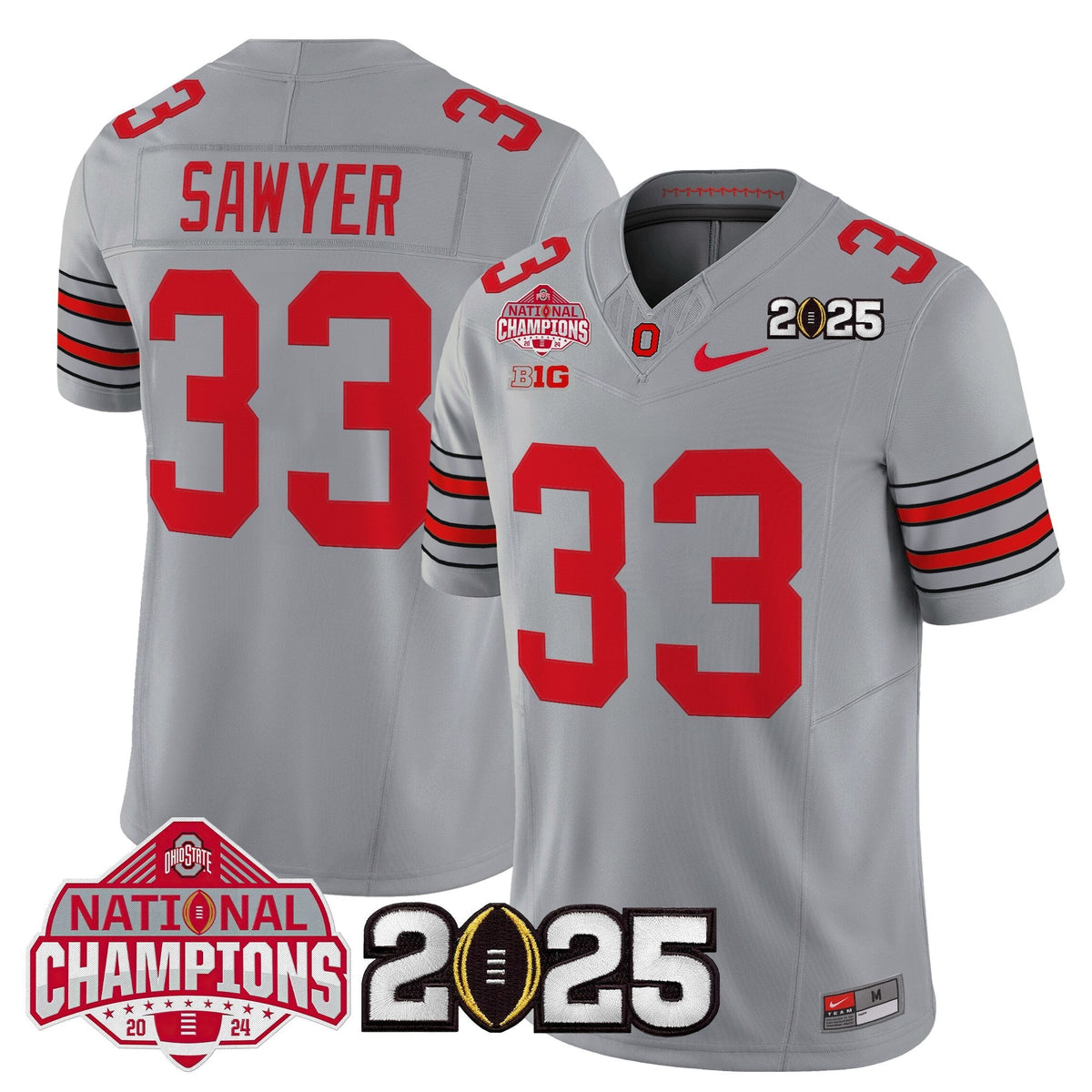 Ohio State Buckeyes 2026 "Tunnel Vision" National Champions Patch Vapor Limited Jersey - Stitched