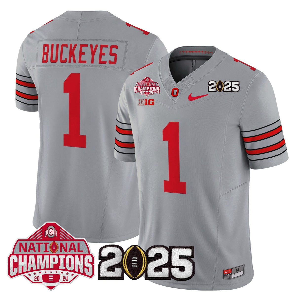 Ohio State Buckeyes 2026 "Tunnel Vision" National Champions Patch Vapor Limited Jersey - Stitched