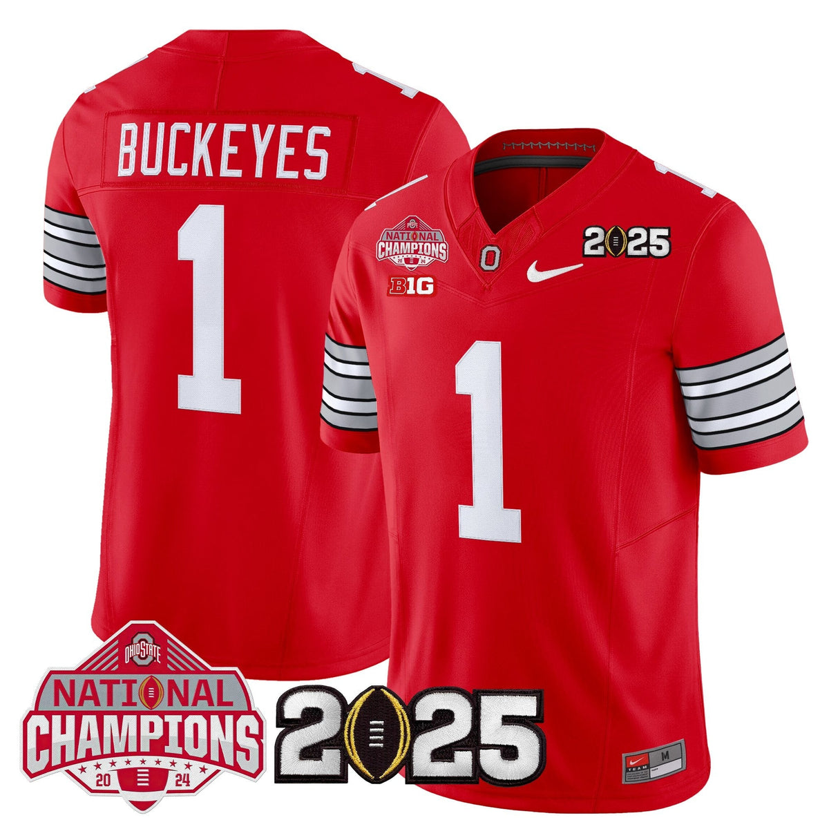 Ohio State Buckeyes 2026 "Tunnel Vision" National Champions Patch Vapor Limited Jersey - Stitched