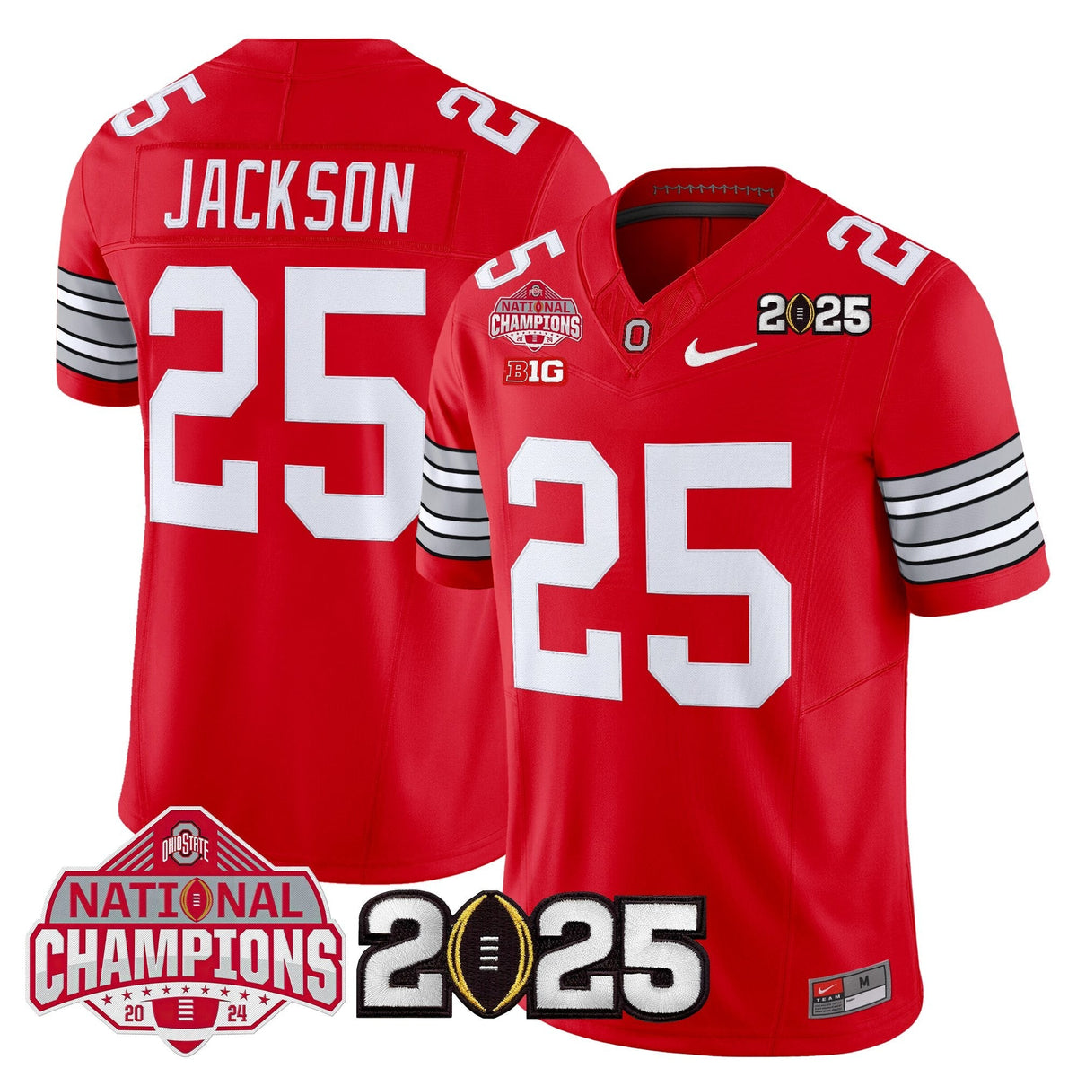 Ohio State Buckeyes 2026 "Tunnel Vision" National Champions Patch Vapor Limited Jersey - Stitched