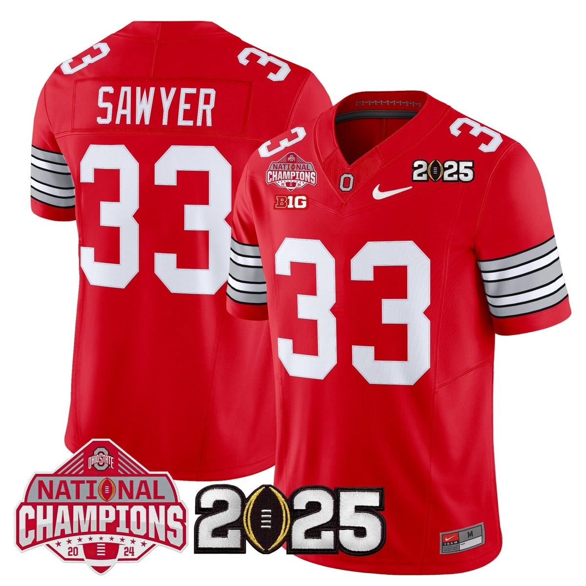 Ohio State Buckeyes 2026 "Tunnel Vision" National Champions Patch Vapor Limited Jersey - Stitched