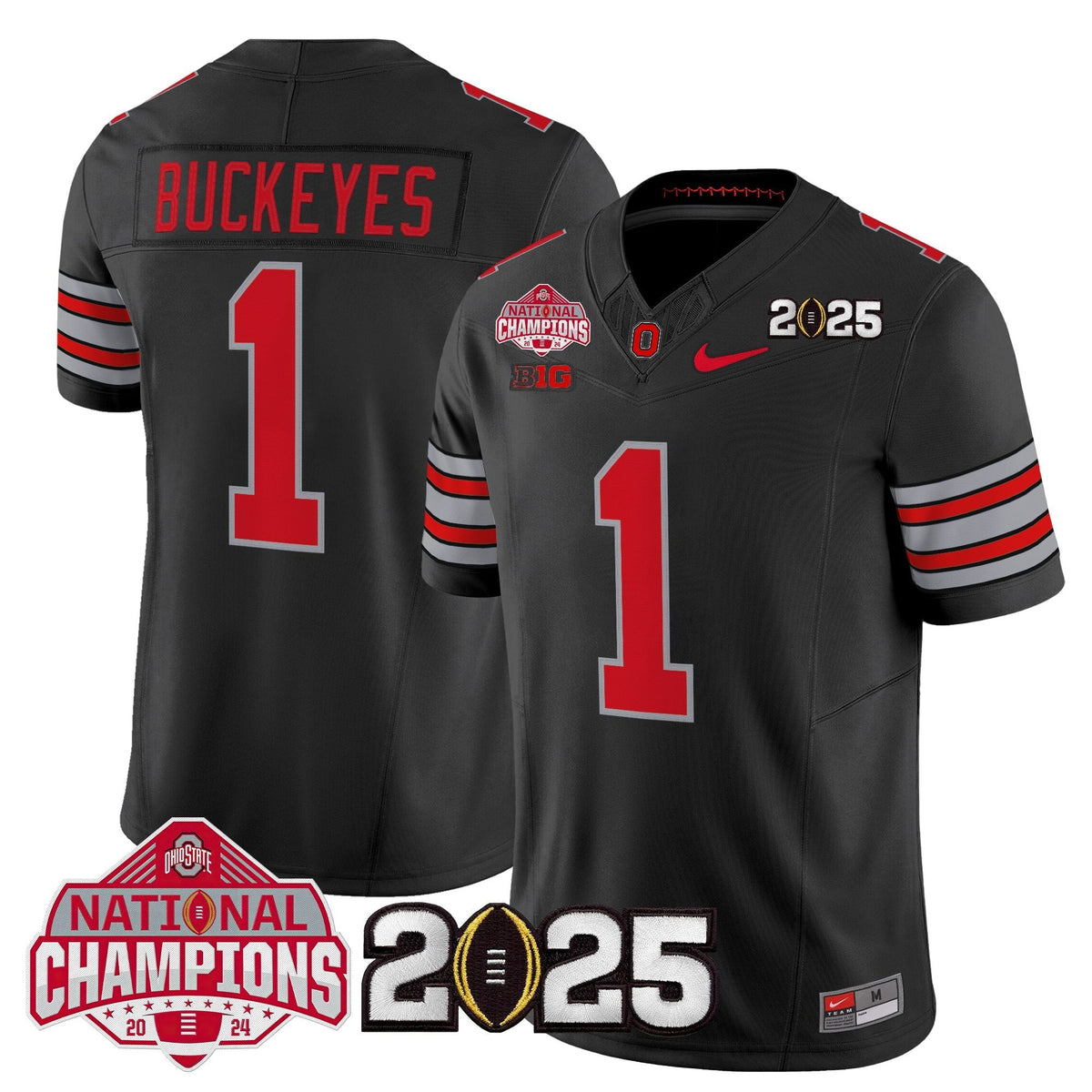Ohio State Buckeyes 2026 "Tunnel Vision" National Champions Patch Vapor Limited Jersey - Stitched