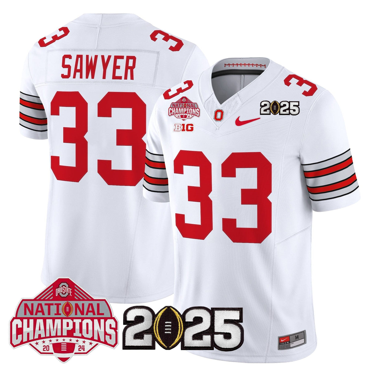 Ohio State Buckeyes 2026 "Tunnel Vision" National Champions Patch Vapor Limited Jersey - Stitched