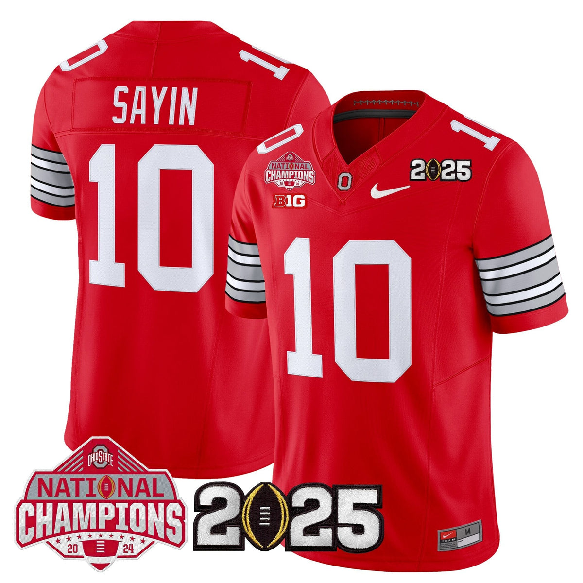 Ohio State Buckeyes 2026 "Tunnel Vision" National Champions Patch Vapor Limited Jersey - Stitched