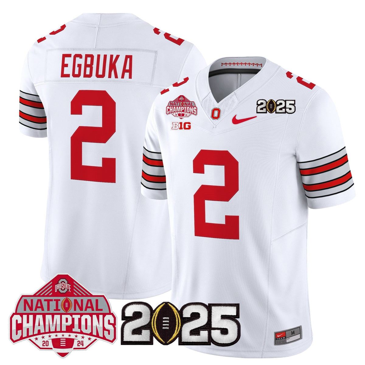 Ohio State Buckeyes 2026 "Tunnel Vision" National Champions Patch Vapor Limited Jersey - Stitched
