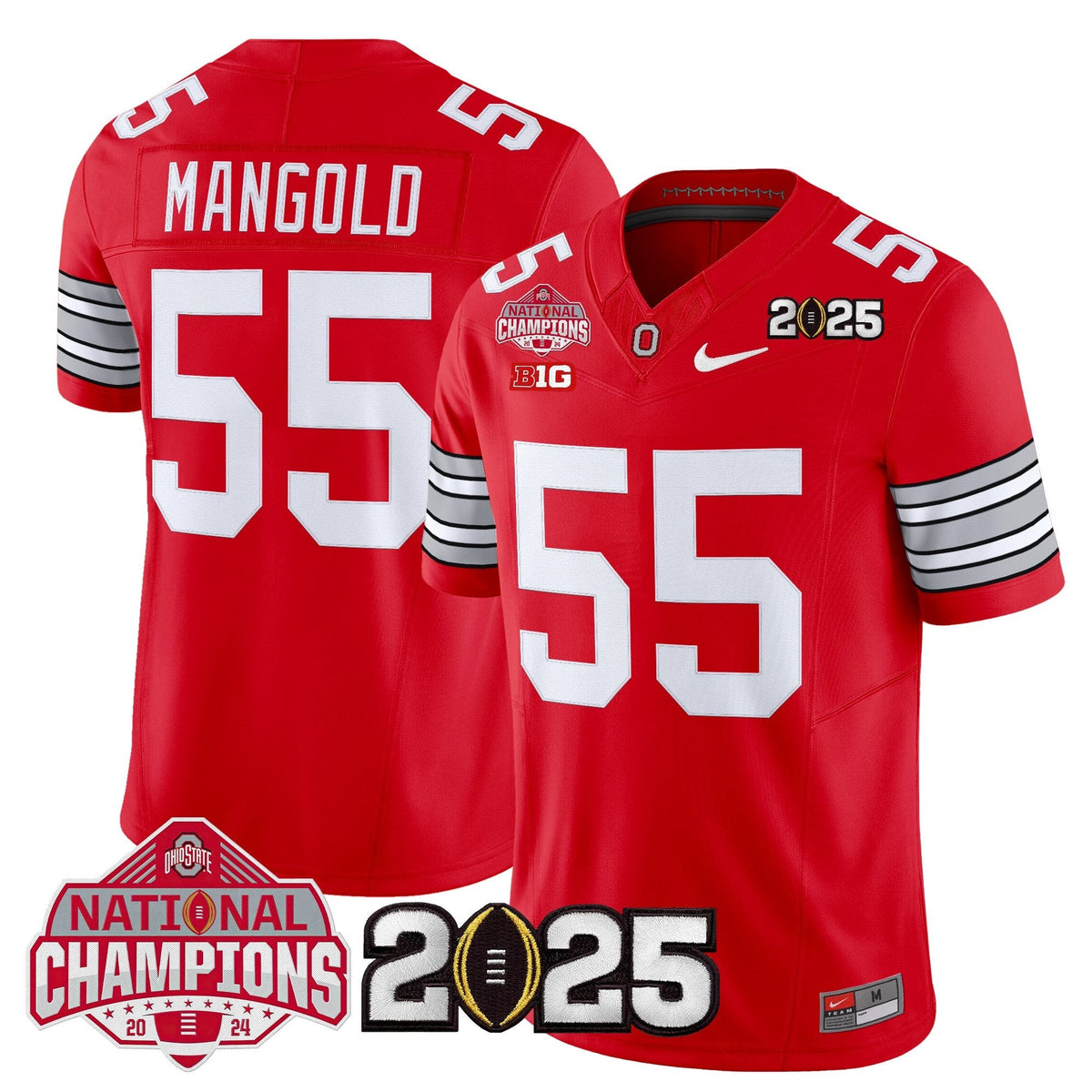Ohio State Buckeyes 2026 "Tunnel Vision" National Champions Patch Vapor Limited Jersey - Stitched
