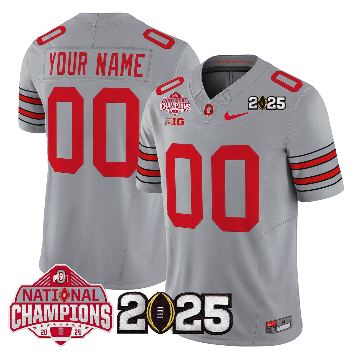 Ohio State Buckeyes 2026 "Tunnel Vision" National Champions Patch Vapor Limited Custom Jersey - Stitched