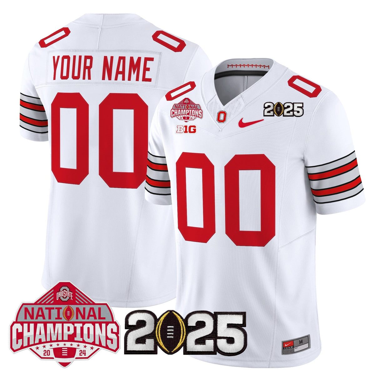 Ohio State Buckeyes 2026 "Tunnel Vision" National Champions Patch Vapor Limited Custom Jersey - Stitched