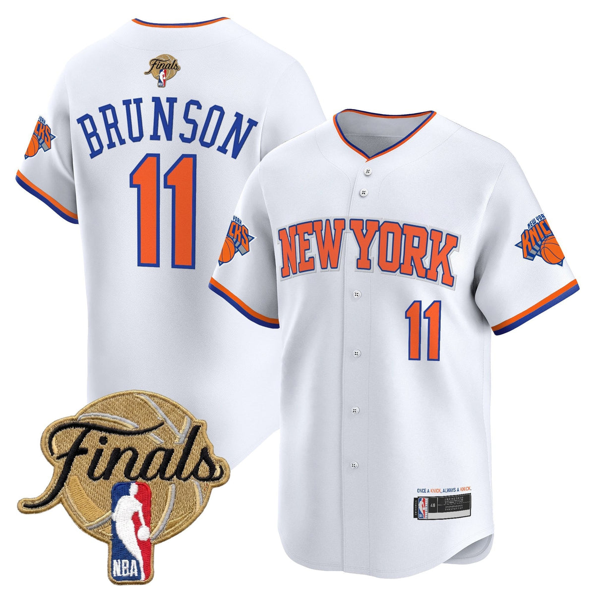 New York Knicks 2026 Finals Vapor Baseball Jersey - Stitched-Cuztomshoes