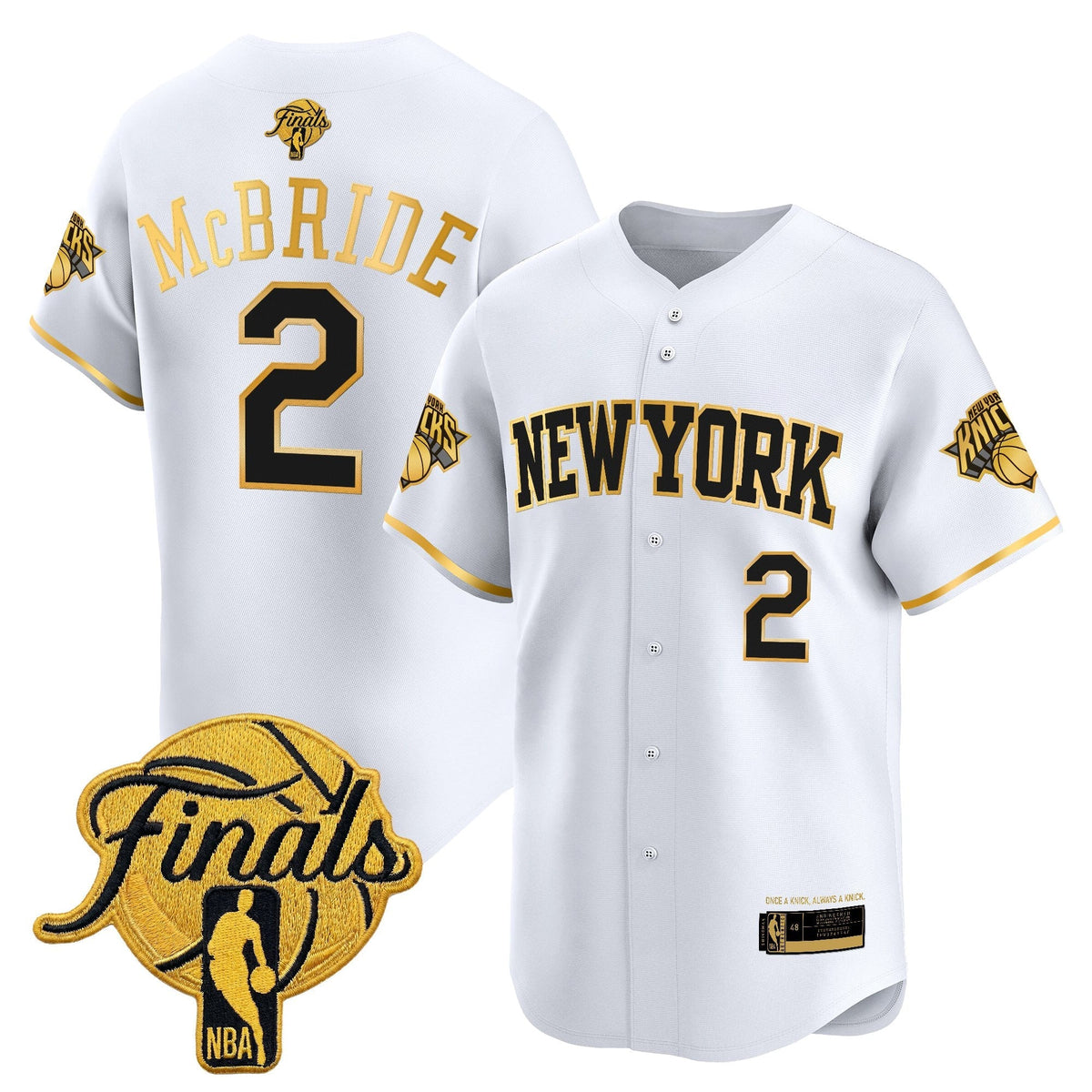 New York Knicks 2026 Finals Vapor Baseball Jersey - Stitched-Cuztomshoes