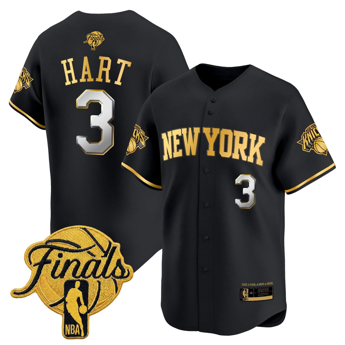 New York Knicks 2026 Finals Vapor Baseball Jersey - Stitched-Cuztomshoes