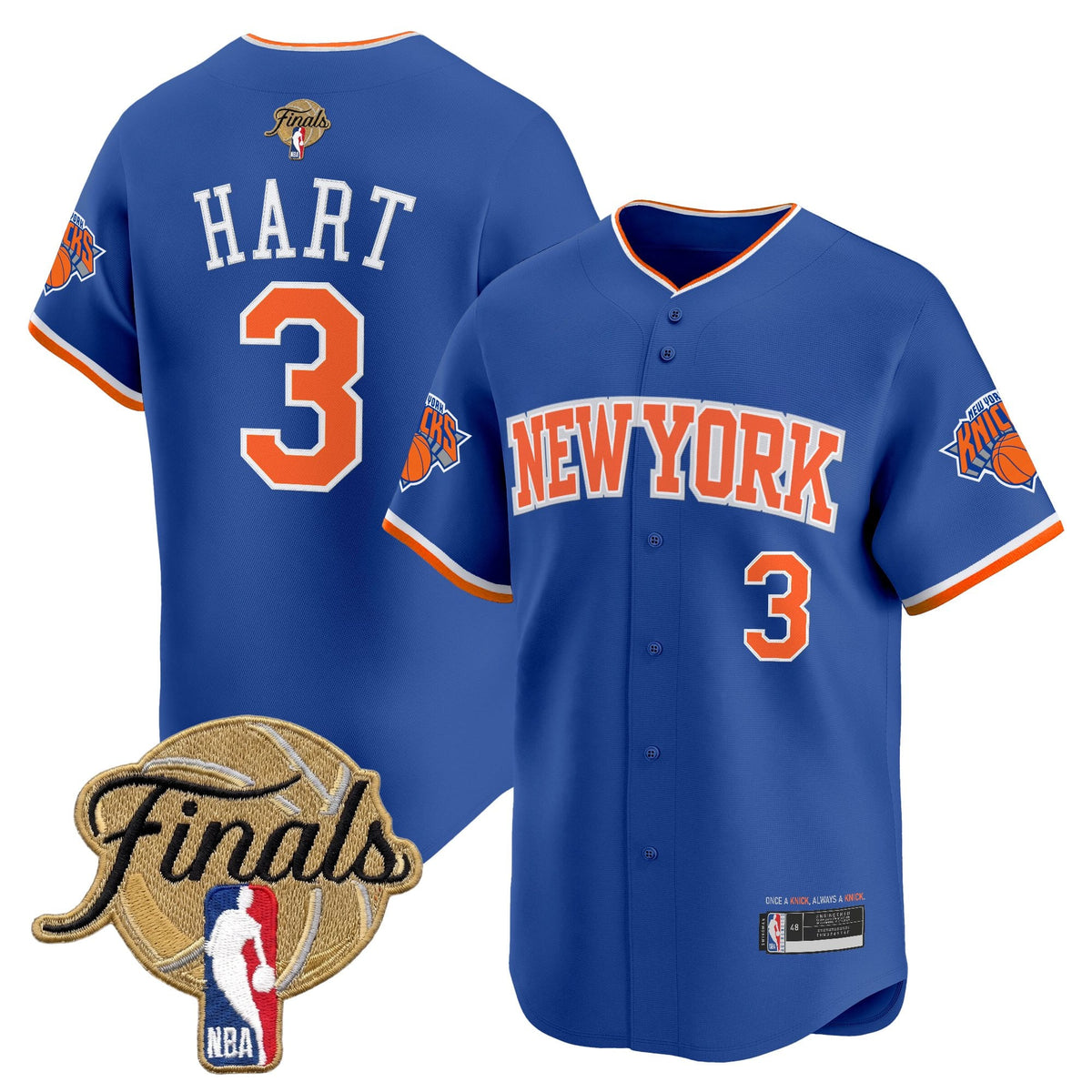 New York Knicks 2026 Finals Vapor Baseball Jersey - Stitched-Cuztomshoes