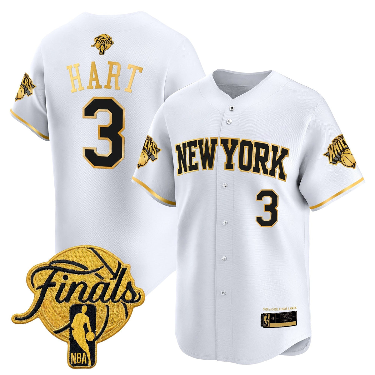 New York Knicks 2026 Finals Vapor Baseball Jersey - Stitched-Cuztomshoes