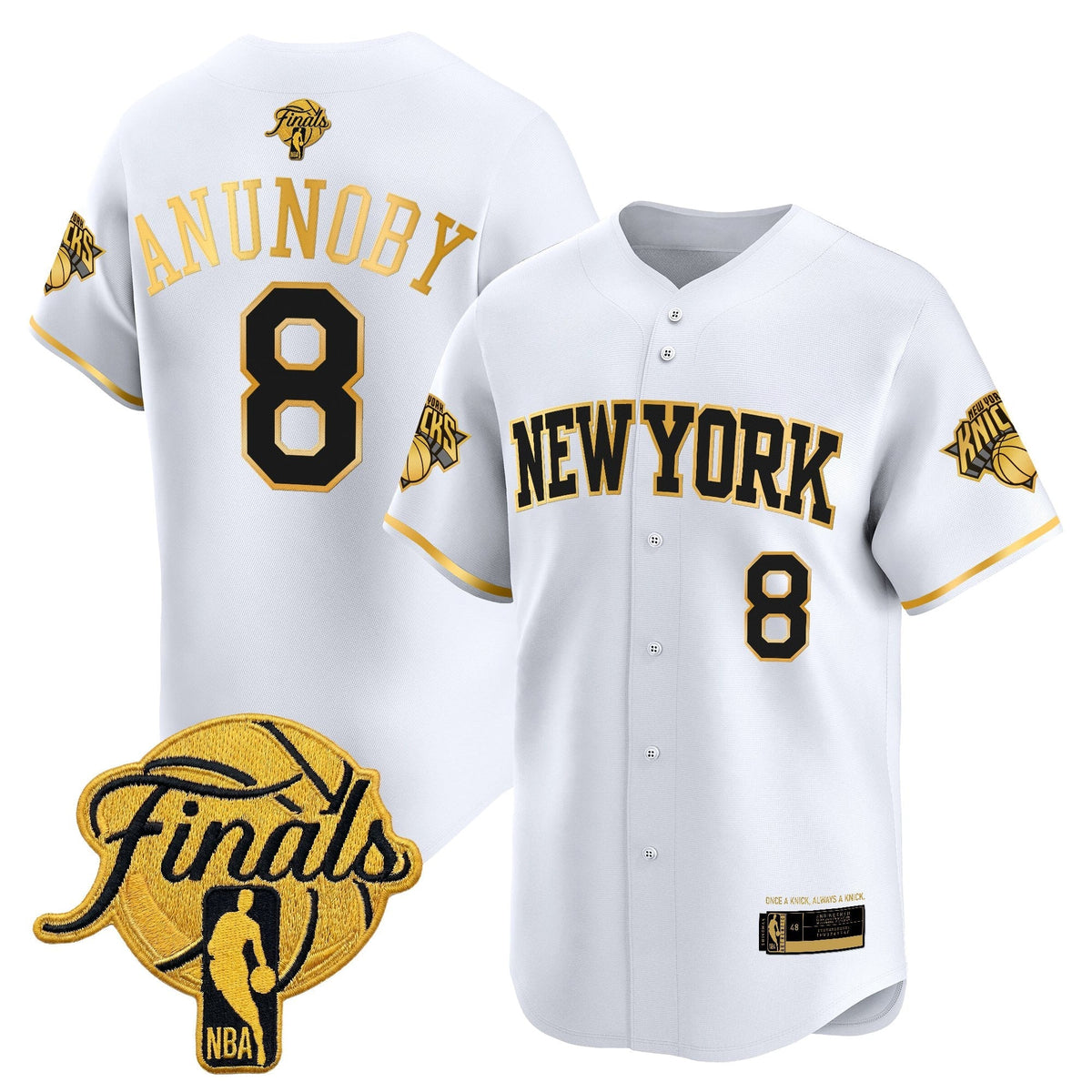 New York Knicks 2026 Finals Vapor Baseball Jersey - Stitched-Cuztomshoes