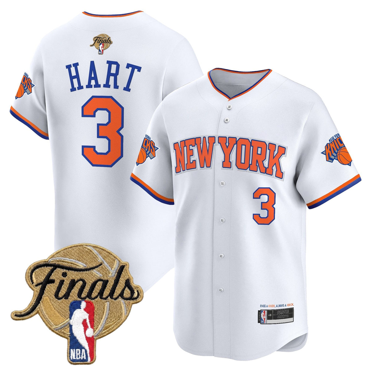 New York Knicks 2026 Finals Vapor Baseball Jersey - Stitched-Cuztomshoes