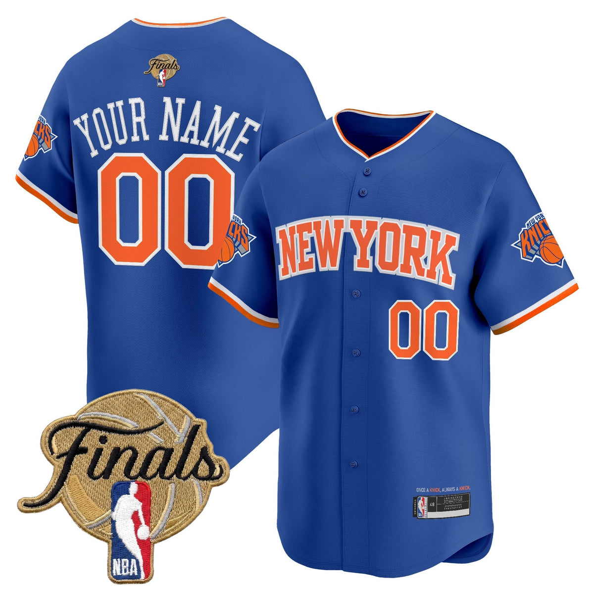 New York Knicks 2026 Finals Vapor Custom Baseball Jersey - Stitched-Cuztomshoes