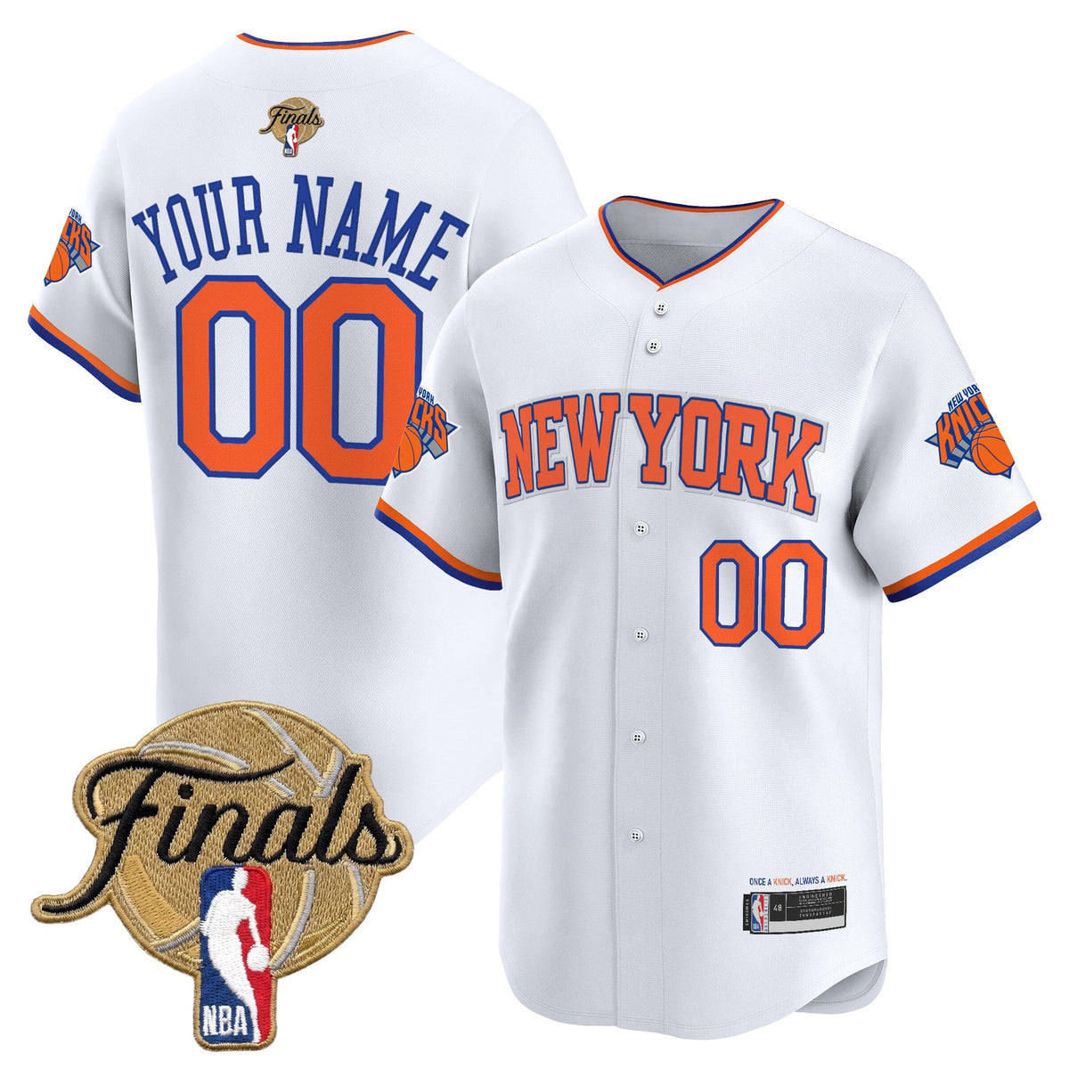 New York Knicks 2026 Finals Vapor Custom Baseball Jersey - Stitched-Cuztomshoes