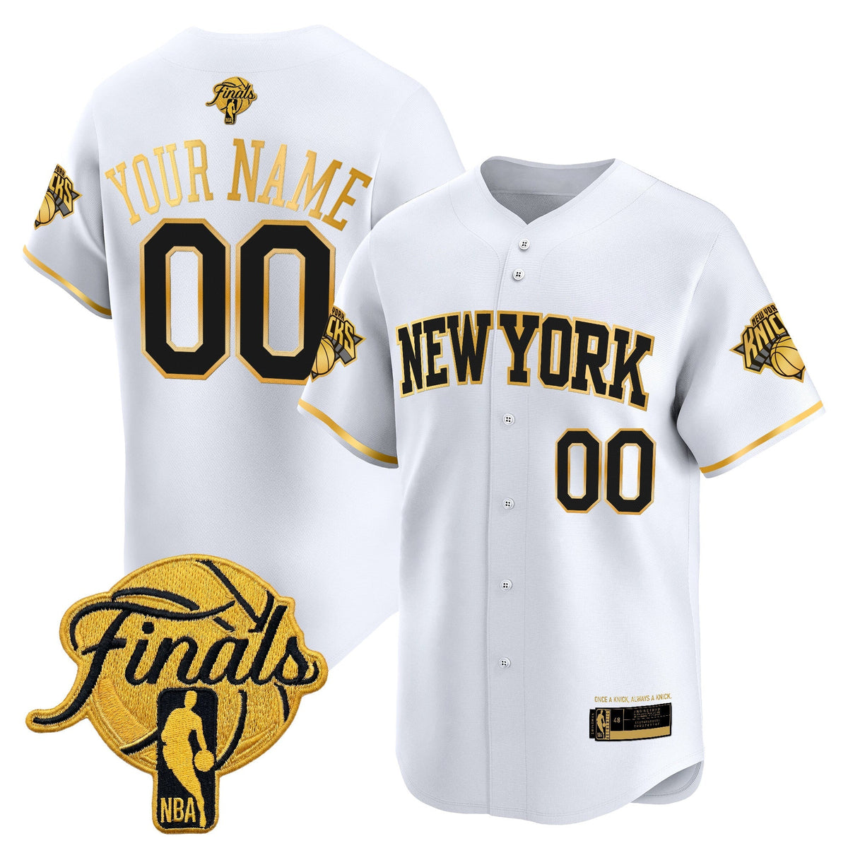 New York Knicks 2026 Finals Vapor Custom Baseball Jersey - Stitched-Cuztomshoes