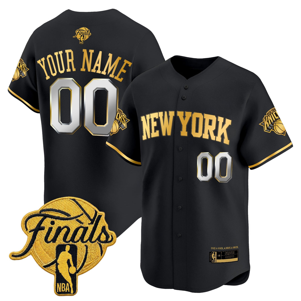 New York Knicks 2026 Finals Vapor Custom Baseball Jersey - Stitched-Cuztomshoes