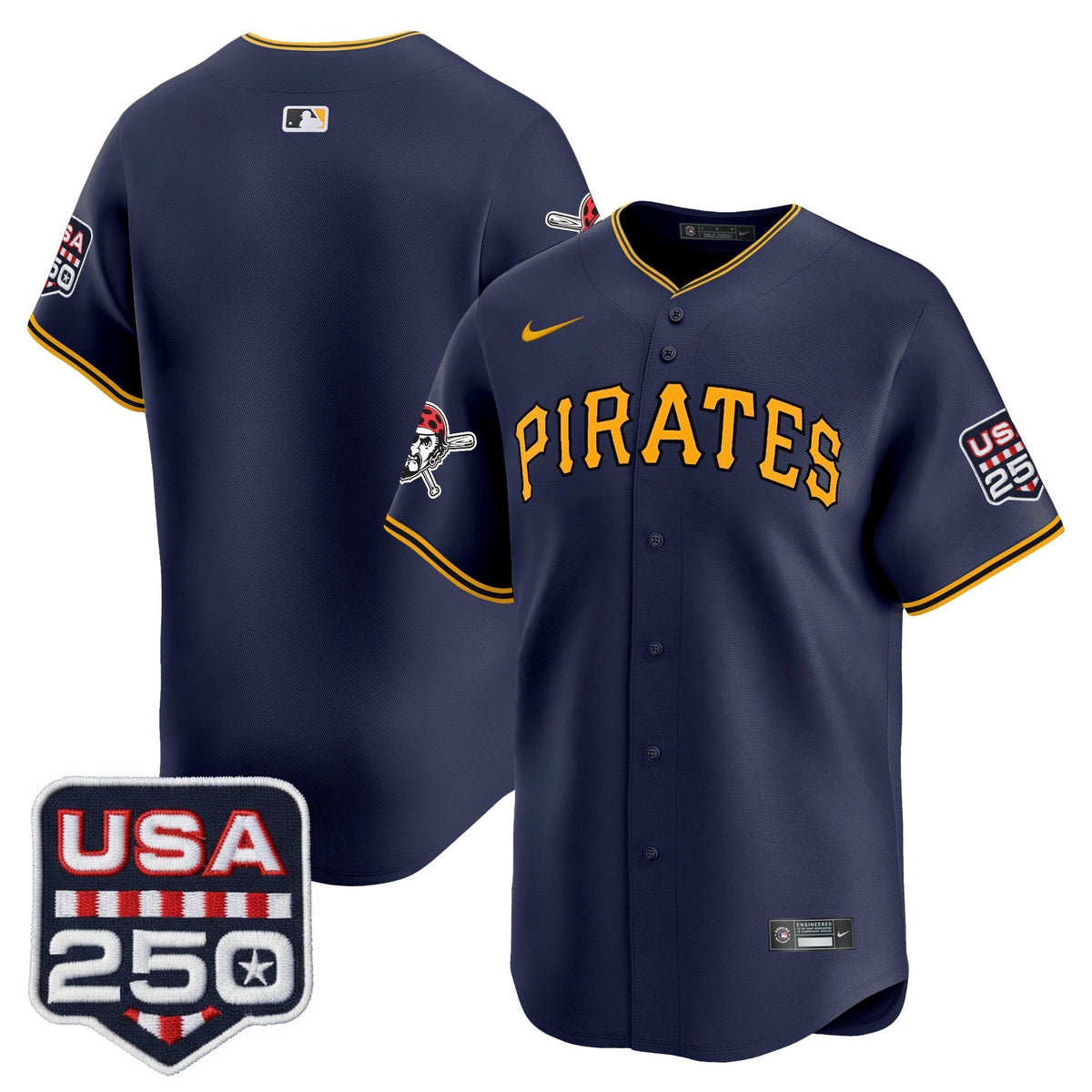 Pittsburgh Pirates USA 250 Fourth of July Vapor Premier Limited Jersey - Stitched